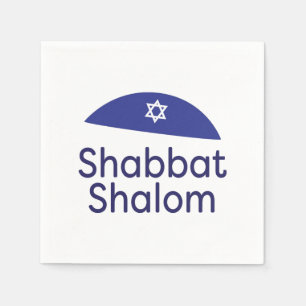 Serviette En Papier Papier Shabbat Shalom