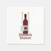Serviette En Papier Papier Shabbat Shalom (Devant)