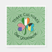 Serviette En Papier Papier Shamrock pour drapeau irlandais américain b (Devant)