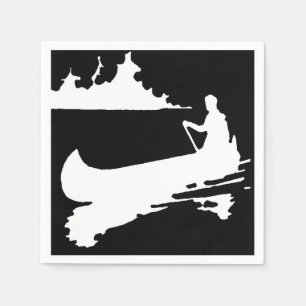 Serviette En Papier Papier Silhouette en Canot Rétro