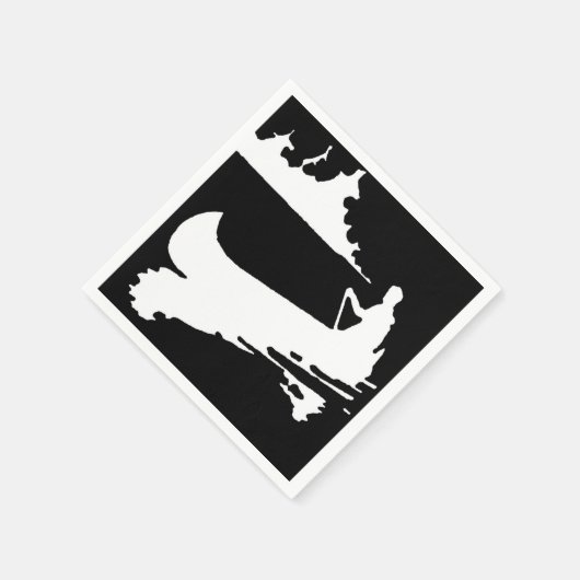 Serviette En Papier Papier Silhouette en Canot Rétro (Coin)