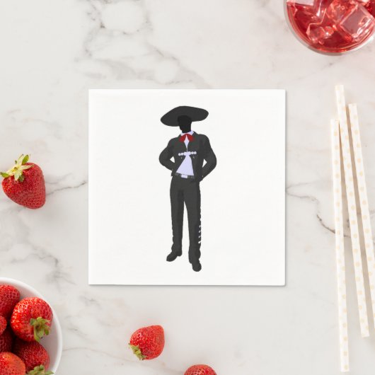 Serviette En Papier Papier Silhouette Mariachi (En situation)