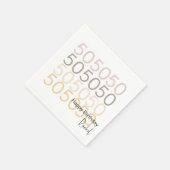 Serviette En Papier Papier simple moderne 50e anniversaire Napkin (Coin)