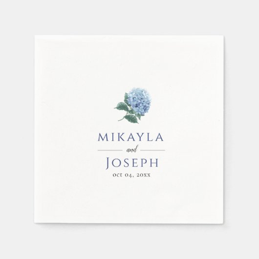 Serviette En Papier Papier SINI Blue Hydrangea Napkin (Devant)