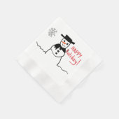 Serviette En Papier Papier Snowman Napkin (Coin)