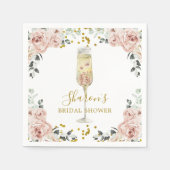 Serviette En Papier Papier Soiree Rose doré et rose (Devant)