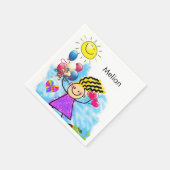 Serviette En Papier Papier, Soleil Balloons Coeurs (Coin)