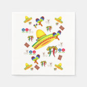 Serviette En Papier Papier, Sombrero Hot Peppers Floral (Devant)