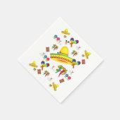 Serviette En Papier Papier, Sombrero Hot Peppers Floral (Coin)