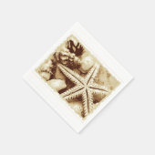 Serviette En Papier Papier Starfish and Seashells (Coin)