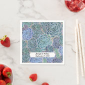 Serviette En Papier Papier Succulent Napkin Pour Événements Spéciaux (En situation)