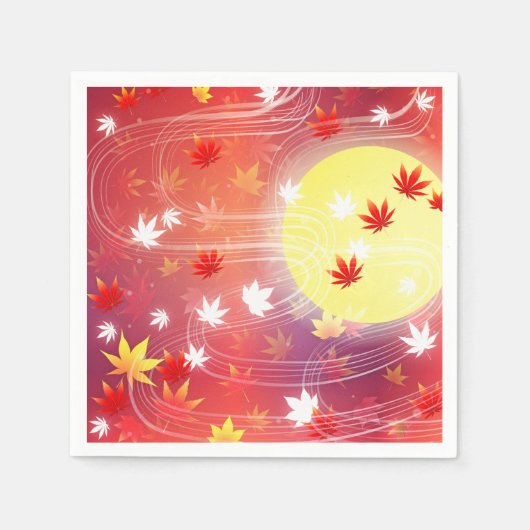 Serviette En Papier Papier Sun & Feuille (Devant)
