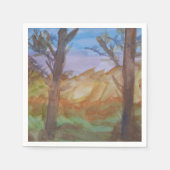Serviette En Papier Papier Sunset Trees (Devant)