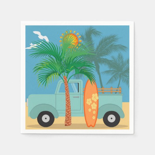 Serviette En Papier Papier surfer Napkin (Devant)