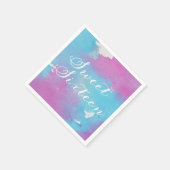 Serviette En Papier Papier Sweet sixteen d'aquarelle (Coin)