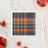Serviette En Papier Papier Tartan Abstrait (En situation)