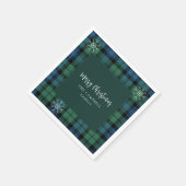 Serviette En Papier Papier Tartan Campbell Snowflakes Script Plaid (Coin)