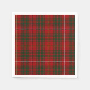 Serviette En Papier Papier tartan de couleur brue