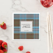 Serviette En Papier Papier Tartan Fête des mariées Clan Anderson (En situation)