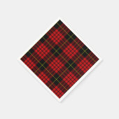 Serviette En Papier Papier Tartan Rouge (Coin)