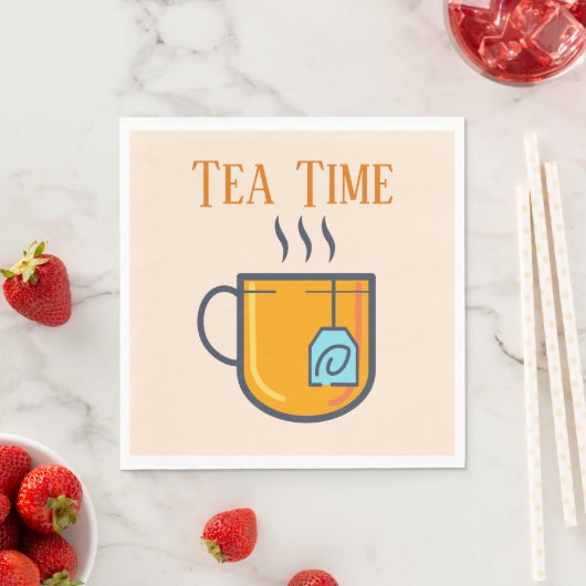 Serviette En Papier Papier Tea Time Napkin (En situation)