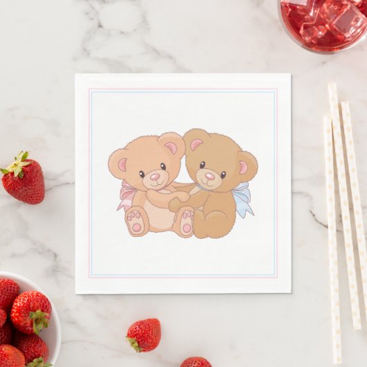 Serviette En Papier Papier Teddy Bear (En situation)