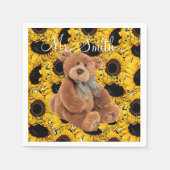 Serviette En Papier Papier Teddy Teddy Tournesol (Devant)