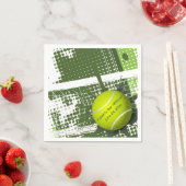 Serviette En Papier Papier Tennis Design Napkins (En situation)