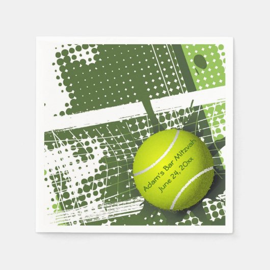 Serviette En Papier Papier Tennis Design Napkins (Devant)
