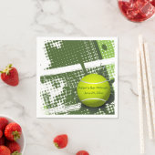 Serviette En Papier Papier Tennis Design Napkins (En situation)
