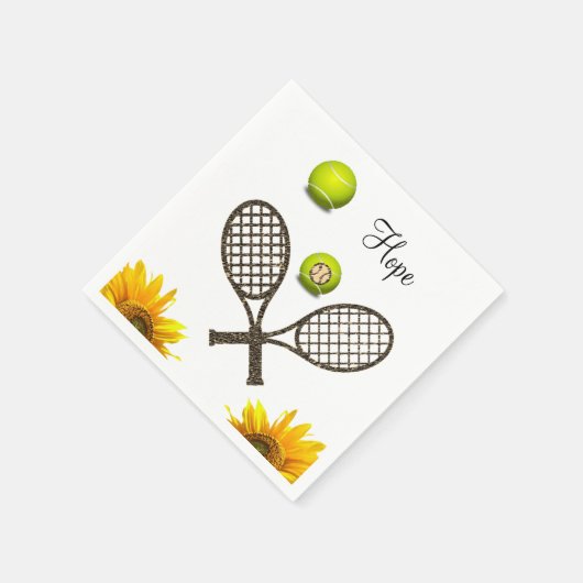 Serviette En Papier Papier Tennis Tournesol (Coin)