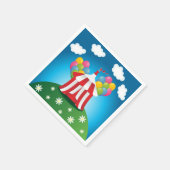 Serviette En Papier Papier Tente Cirque Rouge (Coin)