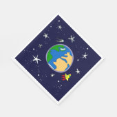 Serviette En Papier Papier Terre Et Satellite (Coin)