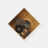 Serviette En Papier Papier texte personnalisé Steampunk (Coin)