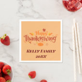 Serviette En Papier Papier Thanksgiving personnalisable Napkin (En situation)