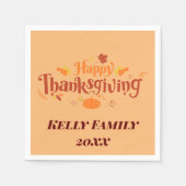Serviette En Papier Papier Thanksgiving personnalisable Napkin (Devant)
