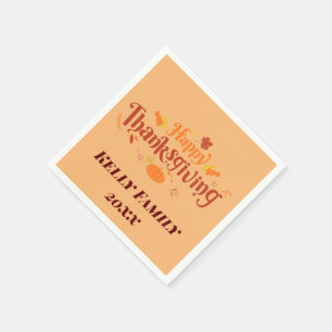 Serviette En Papier Papier Thanksgiving personnalisable Napkin