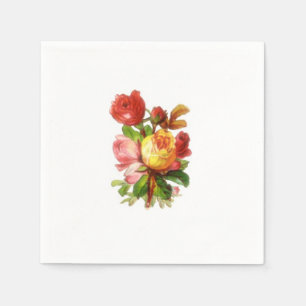 Serviette En Papier Papier Thé Rose Anglais Papier à Thé