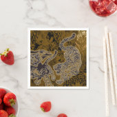 Serviette En Papier Papier tigre Napkin (En situation)