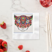 Serviette En Papier Papier tigre Napkin (En situation)