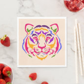 Serviette En Papier Papier tigre Napkin (En situation)
