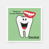 Serviette En Papier Papier, Tooth Smile Green (Devant)