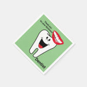 Serviette En Papier Papier, Tooth Smile Green (Coin)