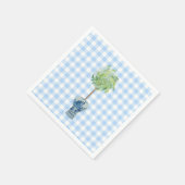 Serviette En Papier Papier topique En vichy bleu (Coin)