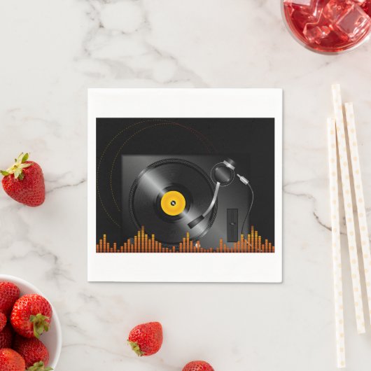 Serviette En Papier Papier Tourne-disque (En situation)