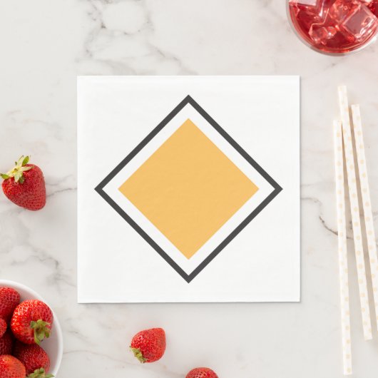 Serviette En Papier Papier triangle orange (En situation)
