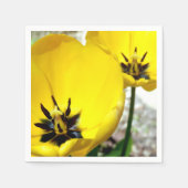 Serviette En Papier Papier Tulipe Jaune (Devant)
