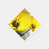 Serviette En Papier Papier Tulipe Jaune (Coin)