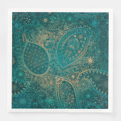 Serviette En Papier Papier turquoise ethnique Napkin (Devant)