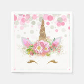 Serviette En Papier Papier Unicorne face Unicorne serviettes (Devant)